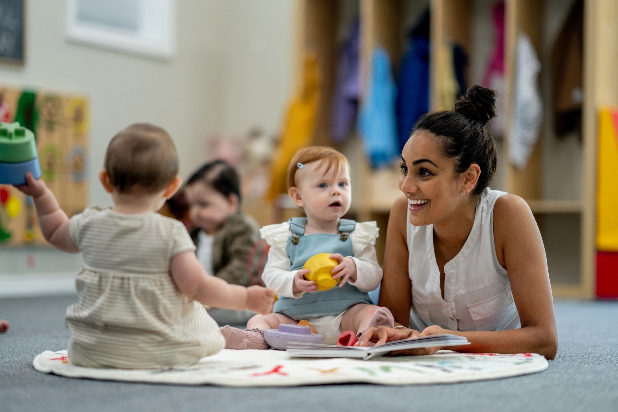 childcare staff nurturing