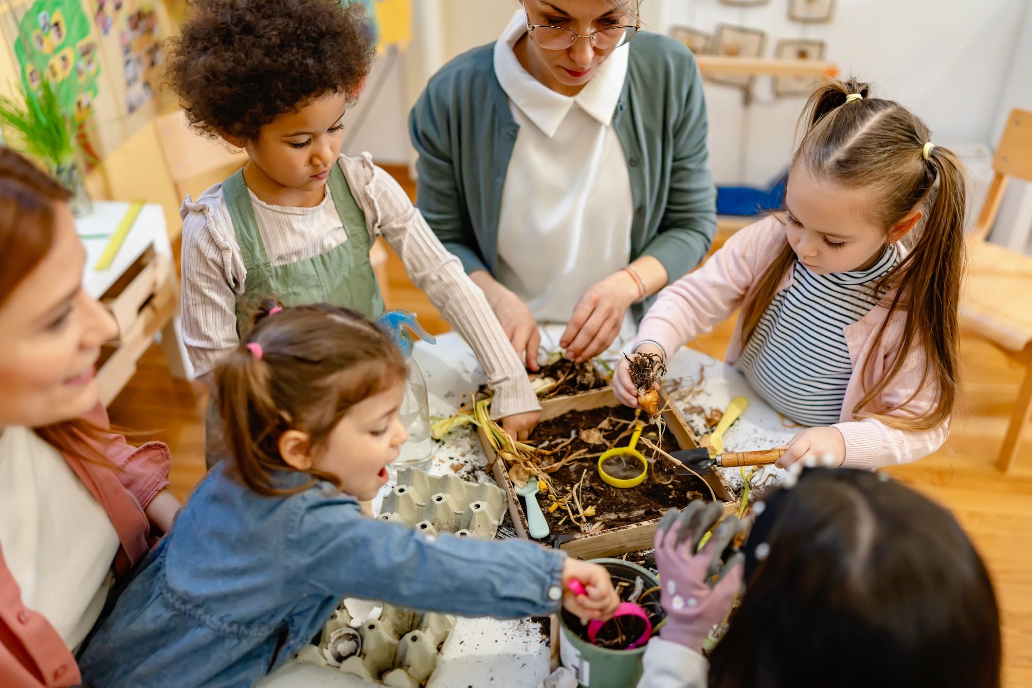 Creative learning in a kindergarten classroom