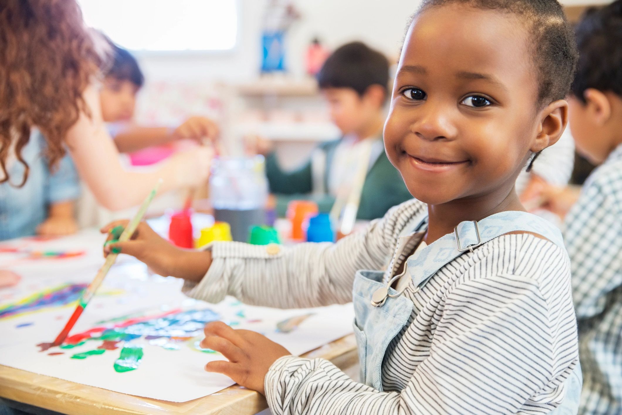happy children daycare classroom